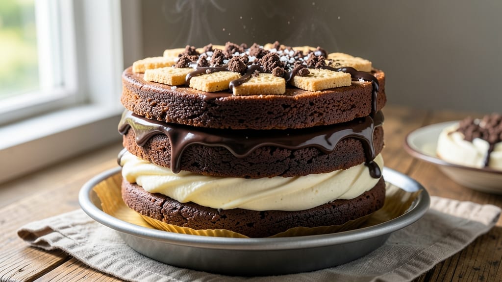 5 Layer Brownie Cookie Cheesecake Recipe: Dessert in a Jar With Crunchy Layers