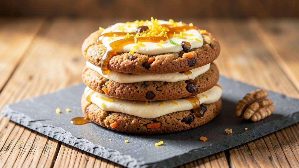 Carrot Cake Cookie Recipe with Cream Cheese Frosting: Vanilla-Spiced Crunch Meets Decadent Frosting