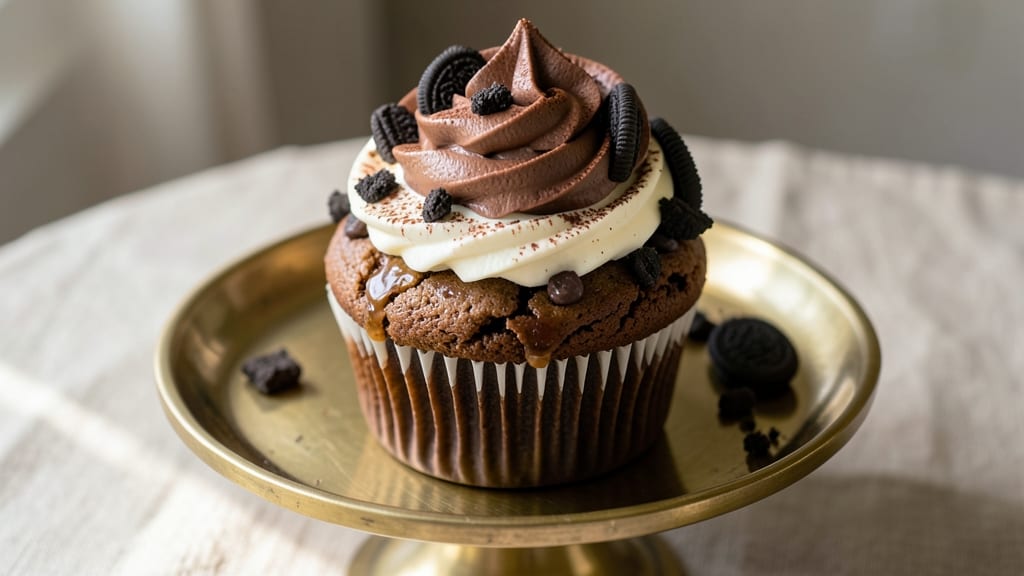Brownie Oreo Cookie Cupcakes Recipe: Foil-Sealed Crunch Meets Fudgy Surprise
