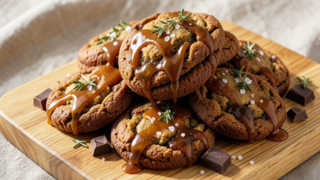 Chocolate Caramel Sea Salt Cookie Recipe: Crunchy Edges, Gooey Caramel Rivers