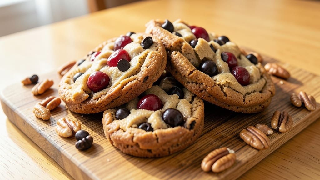 Cherry Chip Nougat Cookie Recipe: Crunchy Caramel Rivers and Juicy Cherry Pops