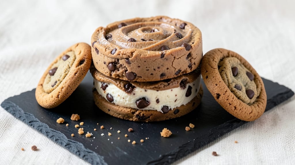 Chocolate Chip Cookie Dough Ice Cream Sandwich Recipe: No-Bake Triple-Layered Indulgence