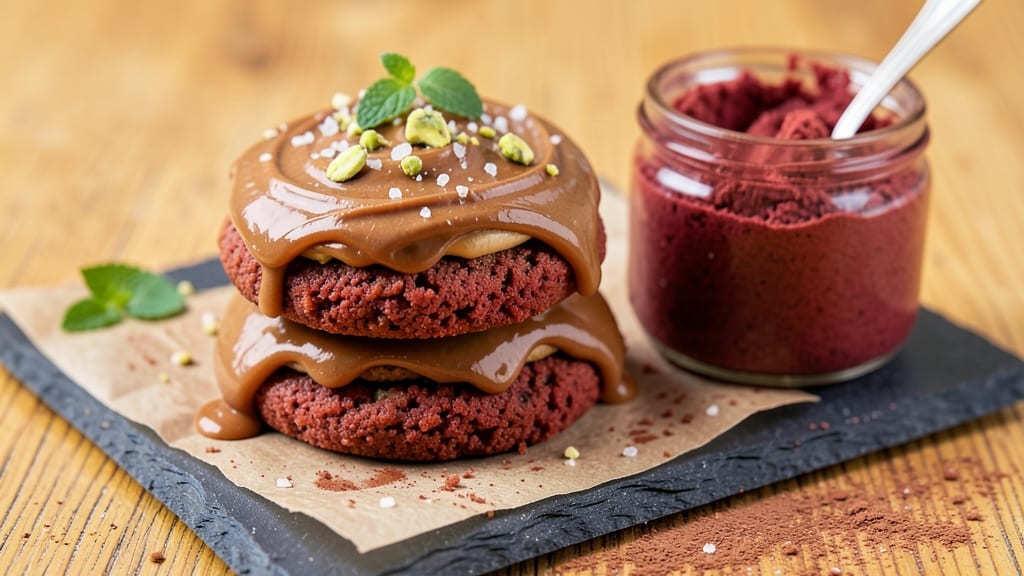 Brooki Red Velvet Cookie Recipe: Vanilla Bean Swirls and Cream Cheese Frosting Harmony