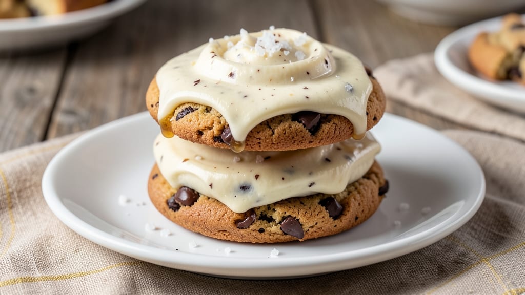 Chocolate Chip Cookie Icing Sandwiches Recipe: Pillowy Crunch Meets Gooey Vanilla Swirls