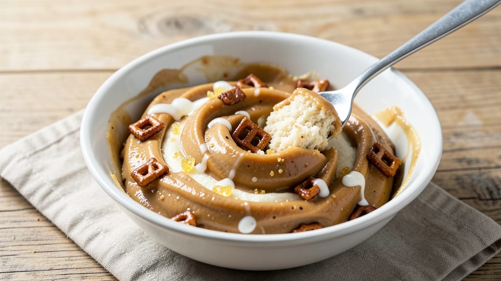 Basic Edible Cookie Dough Recipe: No-Bake Vanilla Bean Swirls With Crunchy Pretzel Bites